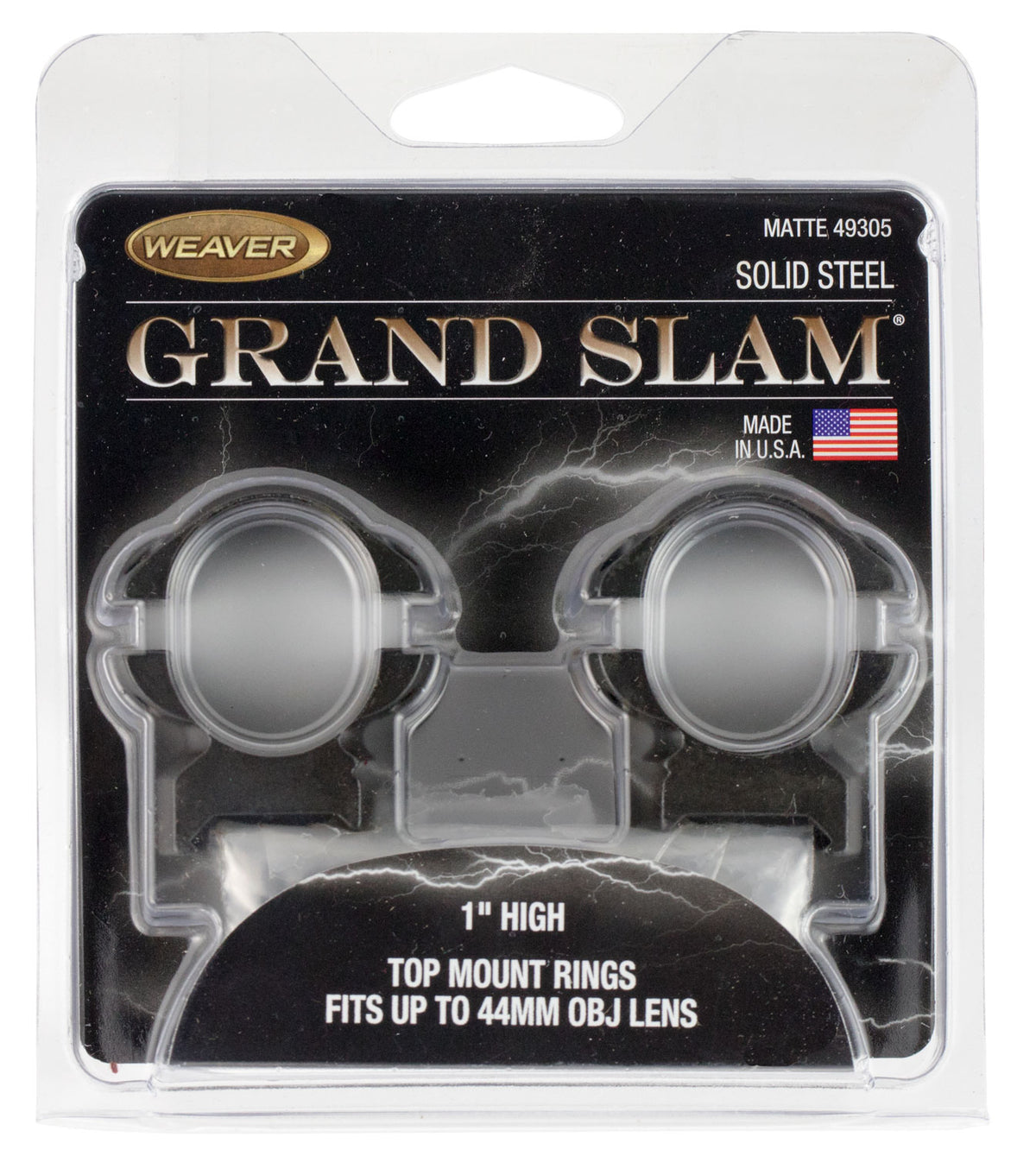 Weaver Mounts 49305 Grand Slam Matte Black 1" High