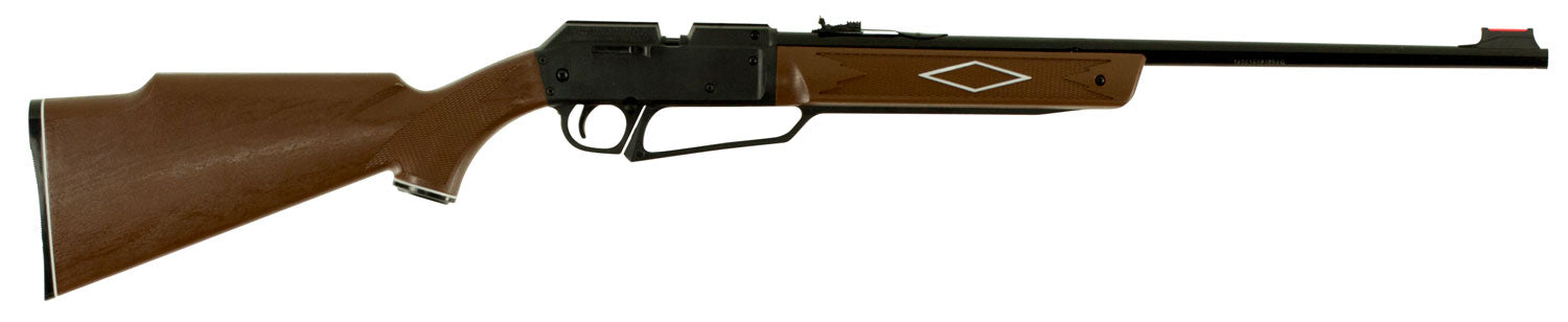 Daisy 990880603 Powerline Youth Pump Pneumatic 177 50rd Shot Black Black Receiver Hardwood w/Checkering & Woodgrain Molded Stock