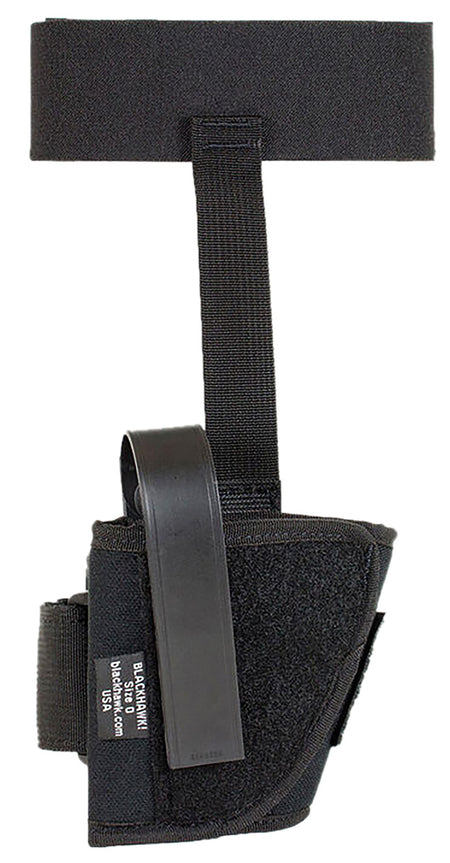 Blackhawk 40AH16BKR Ankle Size 16 Black Cordura Velcro Fits Med/Large Semi Autos Fits 3.25-3.75" Barrel Right Hand