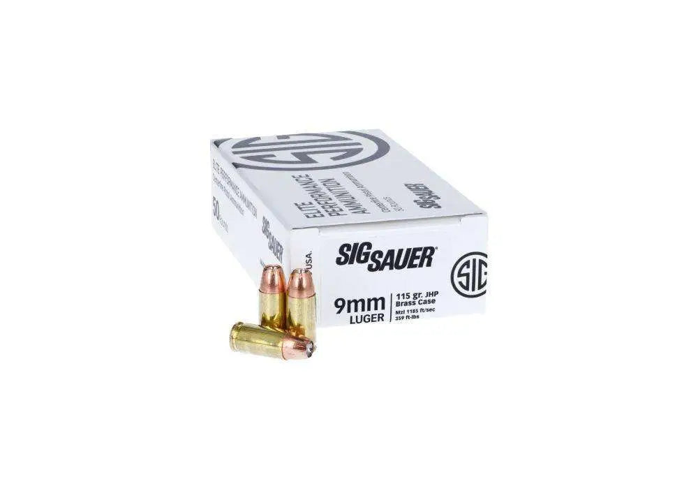 Sig Sauer 9mm Luger / Parabellum Elite Performance 115gr JHP Ammo