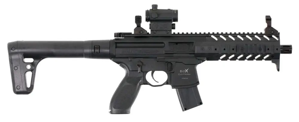 SIG SAUER AIRGUN MPX AIR 177 CAL 88GR CO2 30RD BLACK SIG20R RED DOT