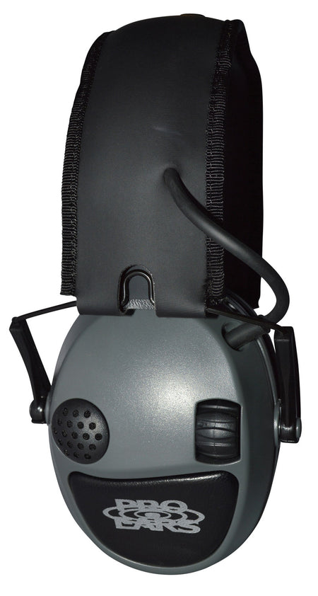 Pro Ears PESILVER Silver 22 Electronic Muff 22 dB Over the Head Gray/Black Adult 1 Pair