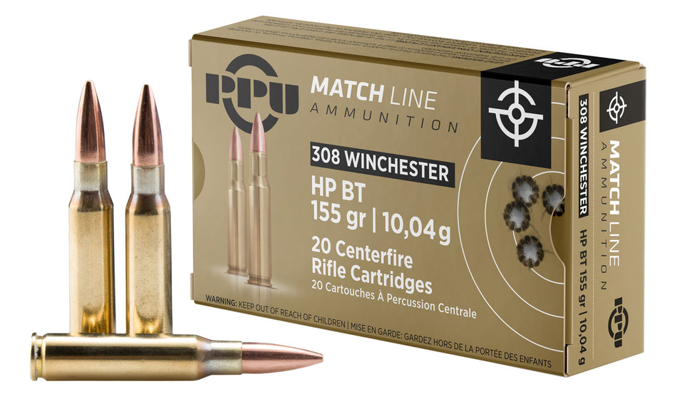 Prvi Partizan .308 Win / 7.62x51mm Match 155gr BTHP Ammo