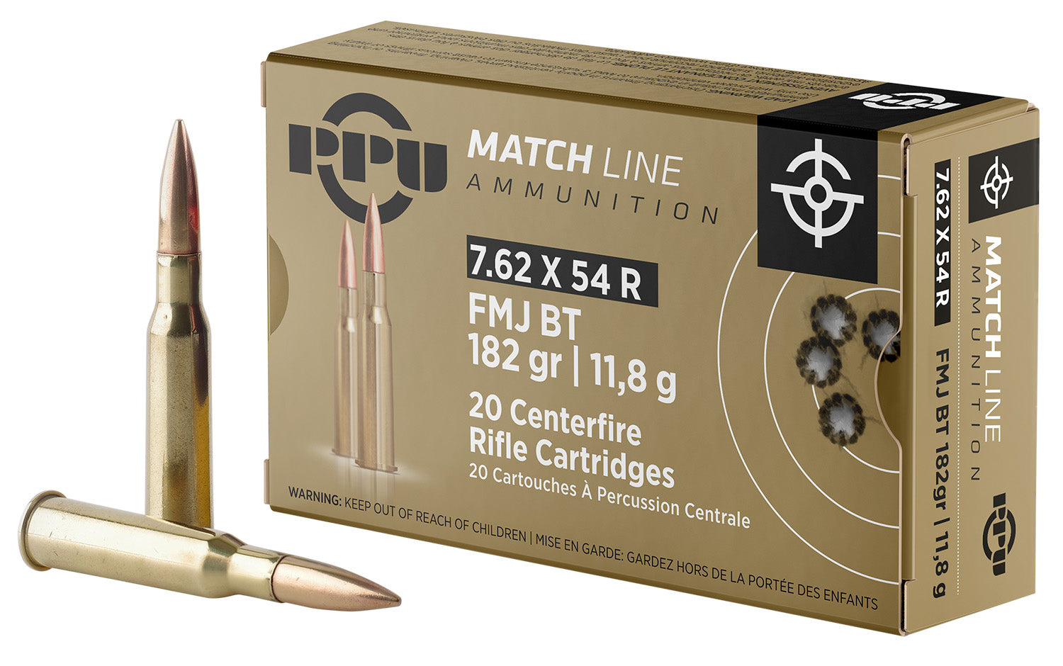 Prvi Partizan 7.62x54mmR Match 182gr FMJ Ammo