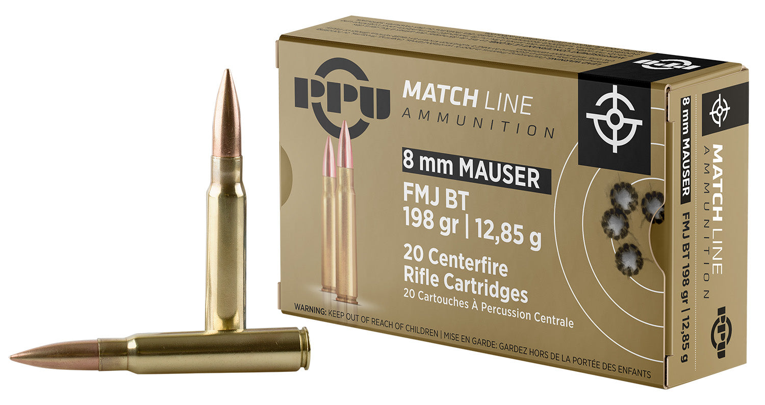 Prvi Partizan 8mm Mauser Match 200gr FMJ Ammo