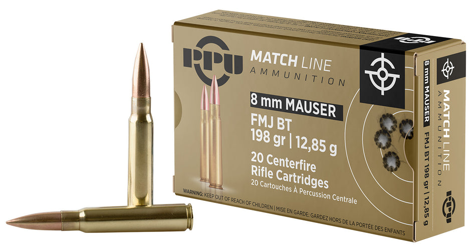 Prvi Partizan 8mm Mauser Match 200gr FMJ Ammo
