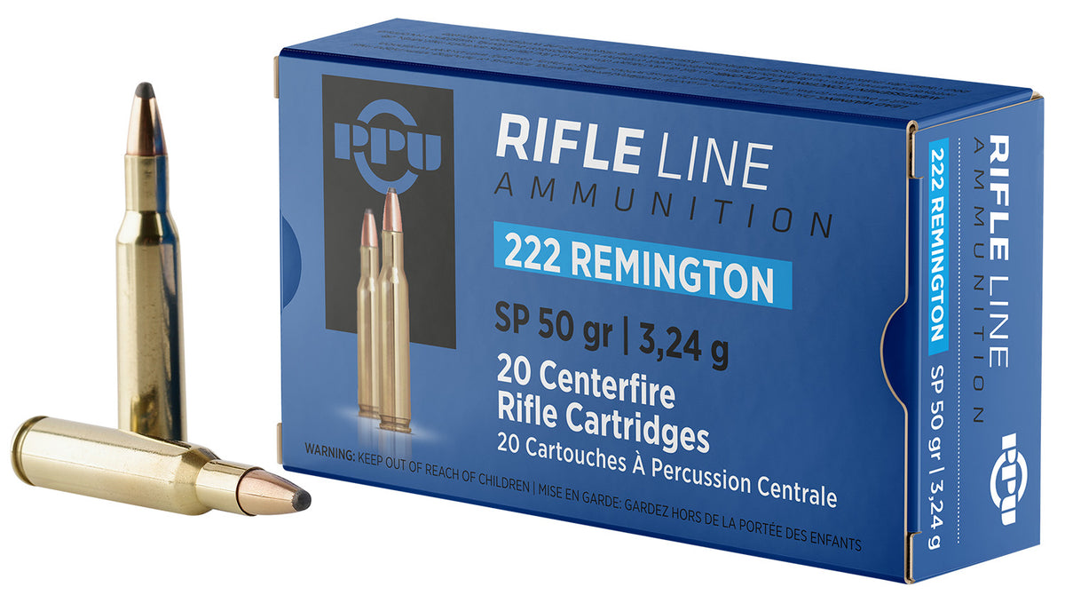 Prvi Partizan .222 Remington Rifle 50gr JSP Ammo