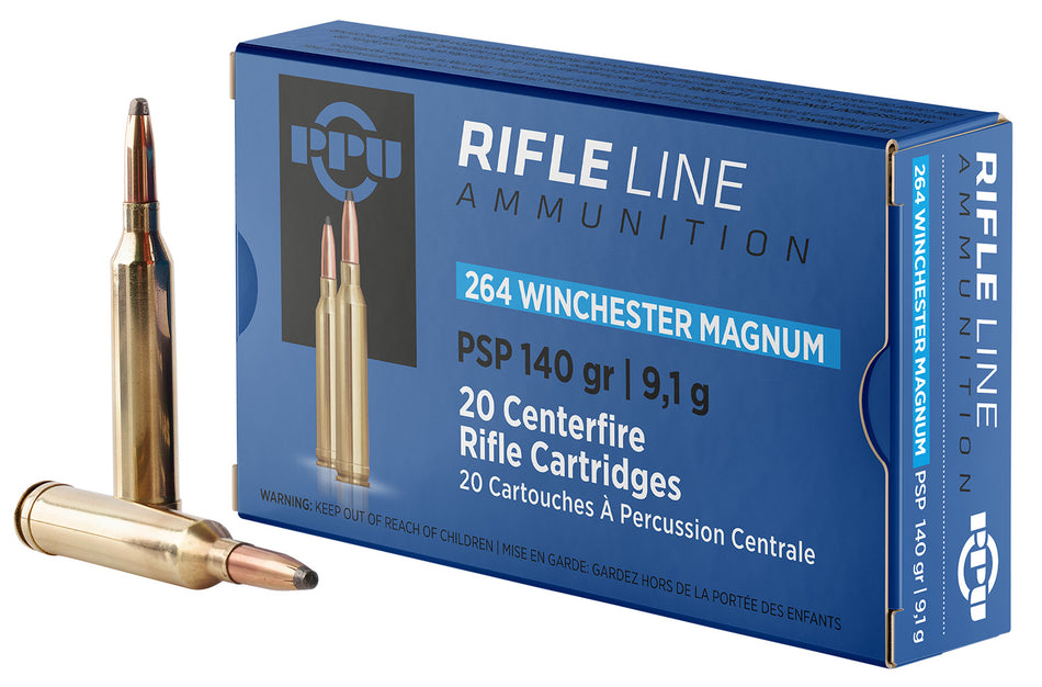 PPU .264 Winchester Mag 140gr PSP Ammo