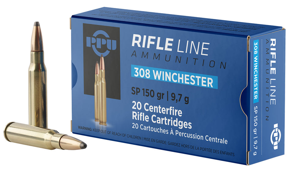 PPU .308 Winchester 150gr SP Ammo