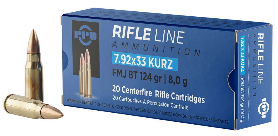 Prvi Partizan 7.92x33mm Kurz Metric Rifle 124gr FMJ Ammo