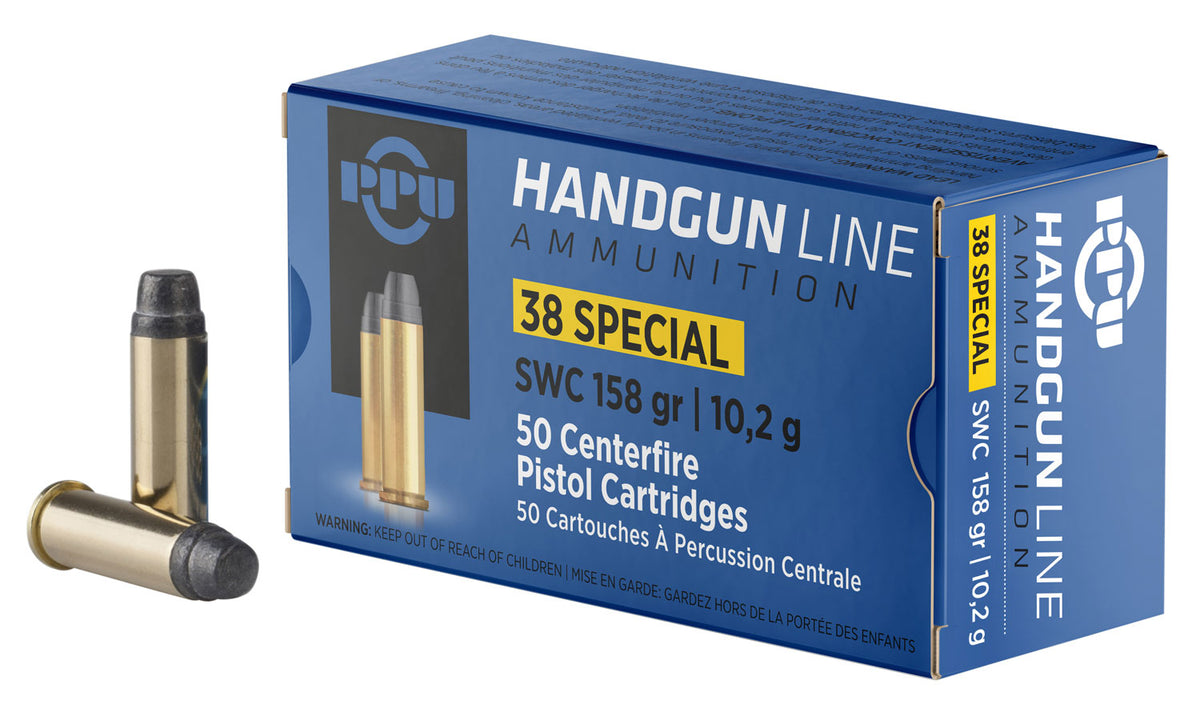 PPU .38 Special 158gr SWC Ammo
