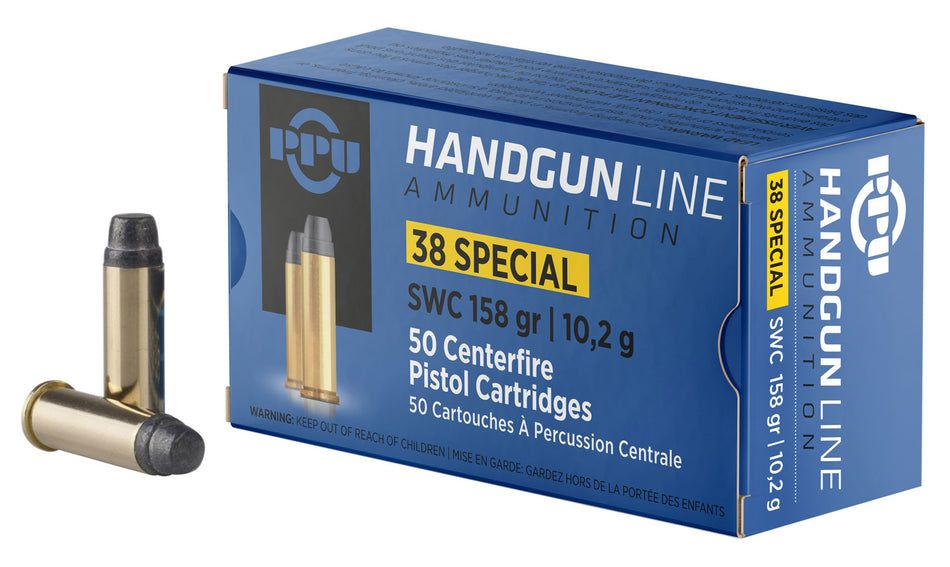 PPU .38 Special 158gr SWC Ammo
