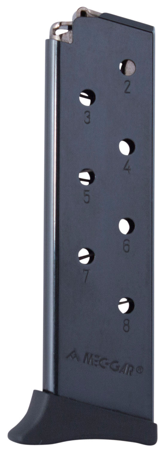 Mec-Gar MGBR3808B Standard 8rd Detachable w/Finger Rest 380 ACP Fits Bersa Thunder Blued Carbon Steel