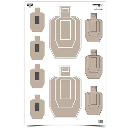 B/C TARGET EZE-SCORER 23"X35" MULTI IPSC PRACTICE PAPER 100/PK