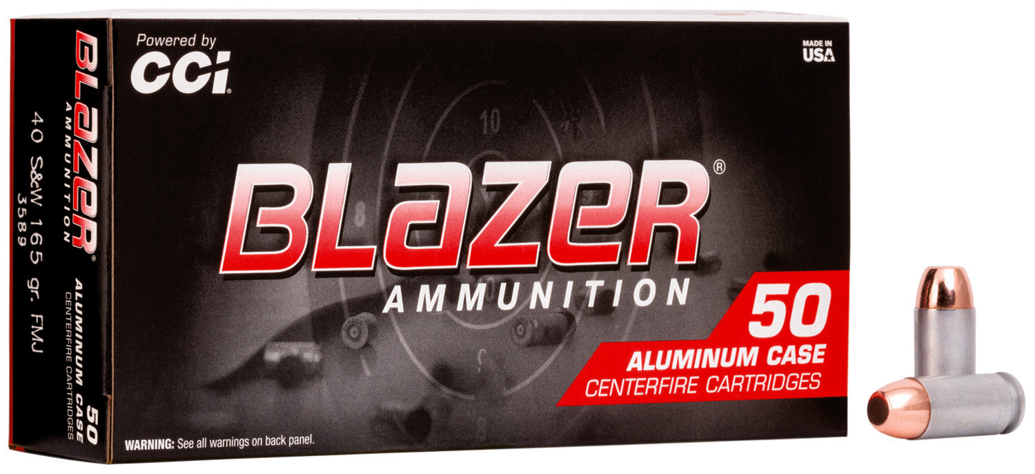 CCI .40 S&W Blazer 165gr FMJ Ammo
