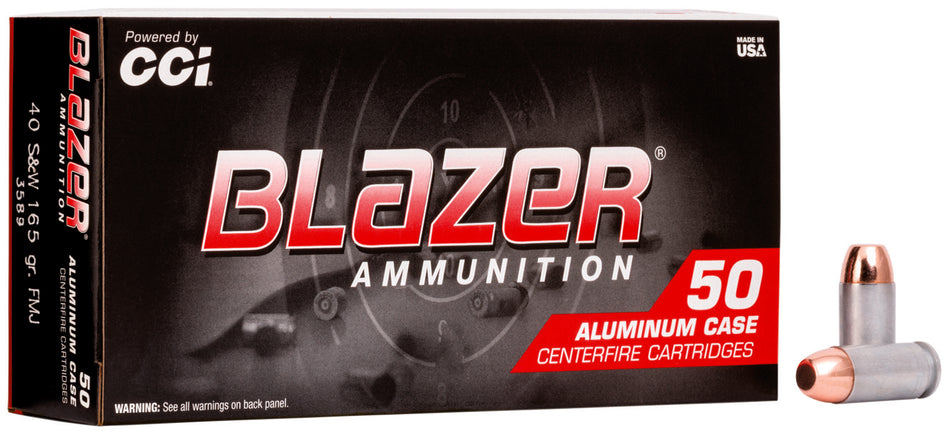 CCI .40 S&W Blazer 165gr FMJ Ammo