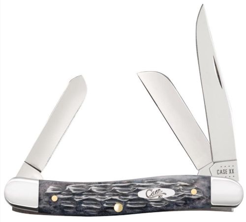 CASE KNIVES POCKET WORN GRAY BONE CRANDALL JIG MED STOCKMAN