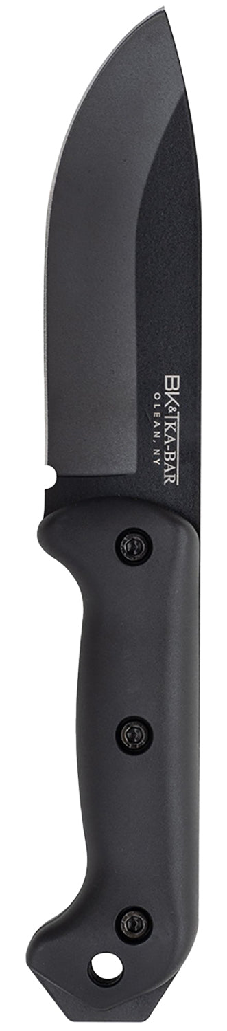 Ka-Bar BK2 Becker Campanion 5.25" Fixed Clip Point Drop Point Plain Black 1095 Cro-Van Blade, Black Ultramid Handle, Includes Sheath