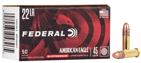 Federal .22 Long Rifle American Eagle Suppressor 45gr JHP Ammo