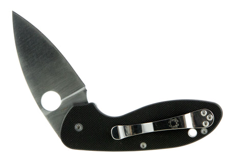 Spyderco C216GP Efficient 2.98" Folding Drop Point Plain 8Cr13MoV SS Blade Black G10 Handle Includes Pocket Clip