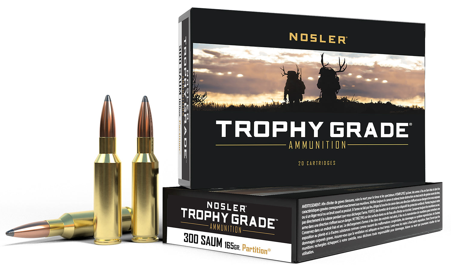 Nosler .300 Rem SAUM Trophy Grade 165gr JSP Ammo