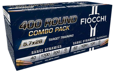 Fiocchi 5.7x28mm Range Dinamics 40/62gr FMJ Combo Pack Ammo