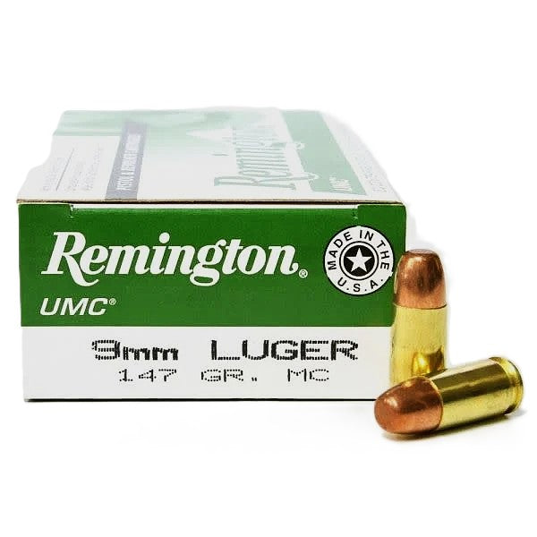 Remington 9mm Luger UMC 147gr FMJ Ammo