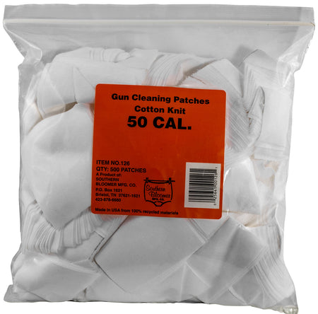 Southern Bloomer 126 Cleaning Patches 50 Cal Cotton 500 Per Pkg