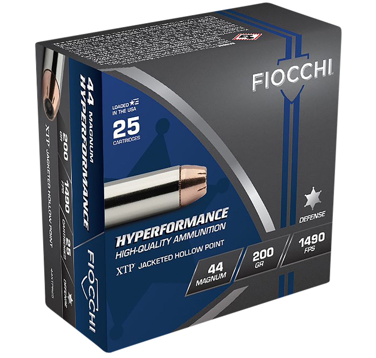 Fiocchi .44 Magnum Hyperformance 200gr Hornady XTP HP Ammo