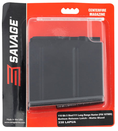 Savage Arms 55190 110BA 5rd 338 Lapua Mag Fits Savage 110BA/110BA/110/111 Long Range Hunter Blued Steel