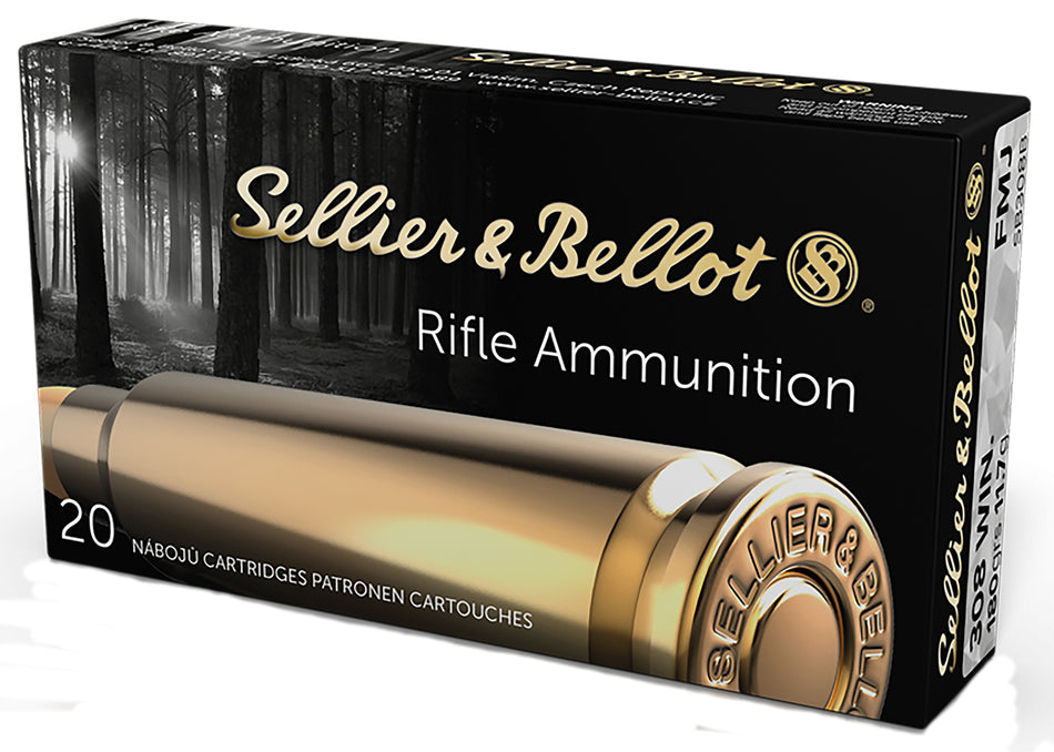 Sellier and Bellot .308 Win / 7.62x51mm  180gr FMJ Ammo