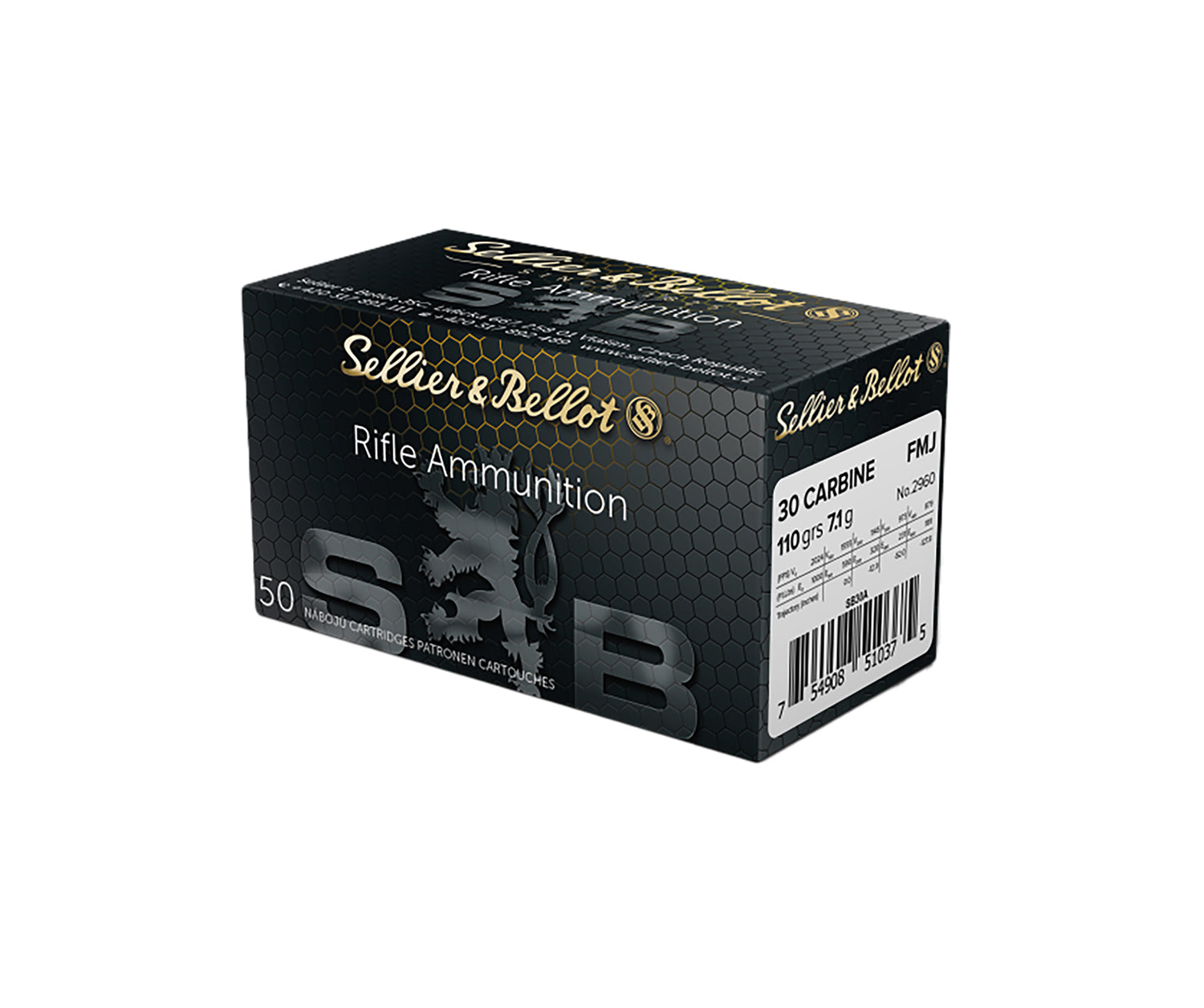 Sellier and Bellot .30 Carbine  110gr FMJ Ammo