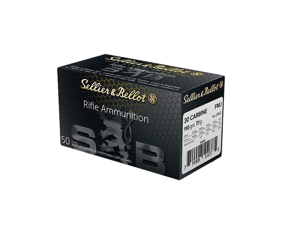 Sellier and Bellot .30 Carbine  110gr FMJ Ammo