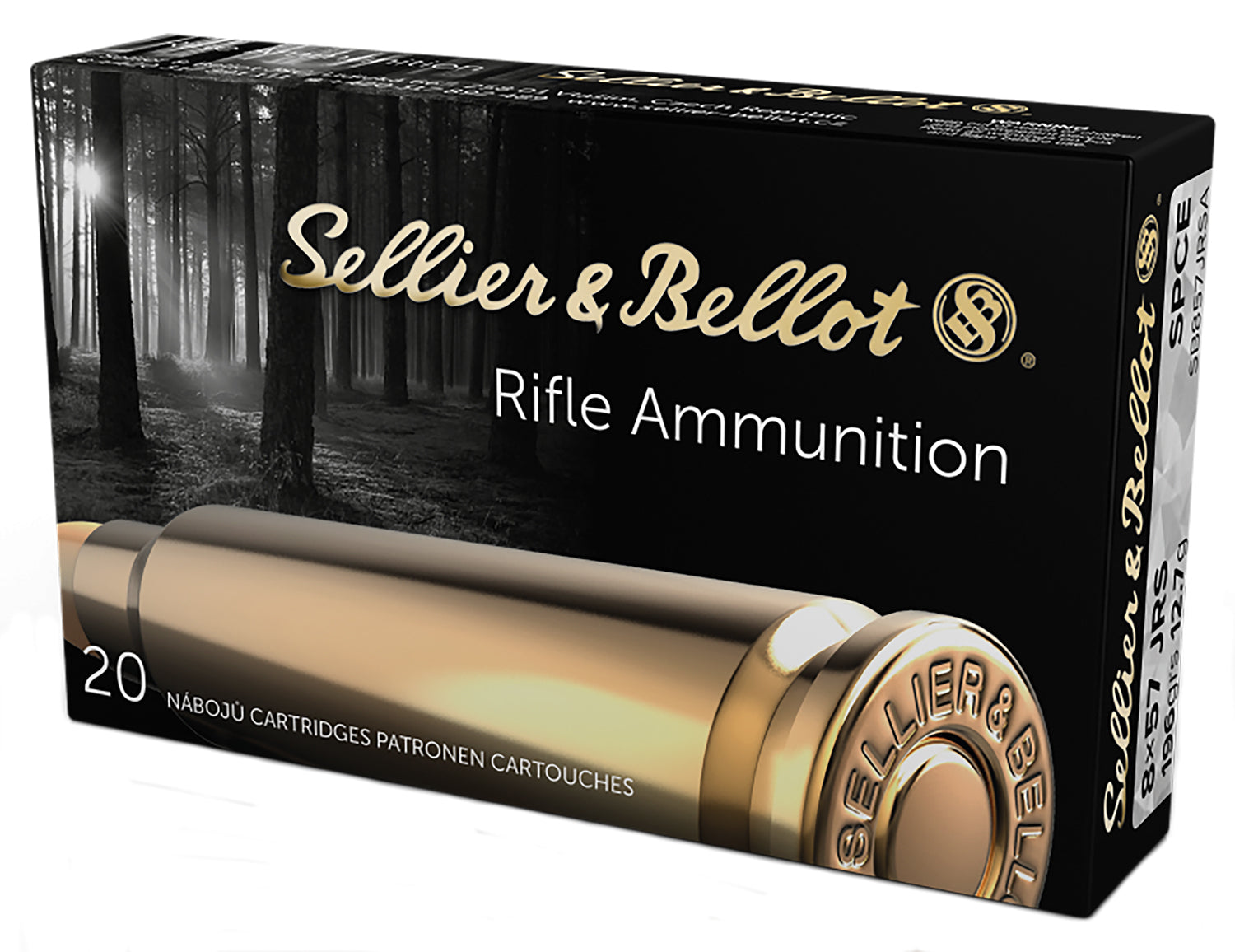 Sellier and Bellot 8mm Mauser Rimmed for Single Shot Only 196gr JSP Ammo