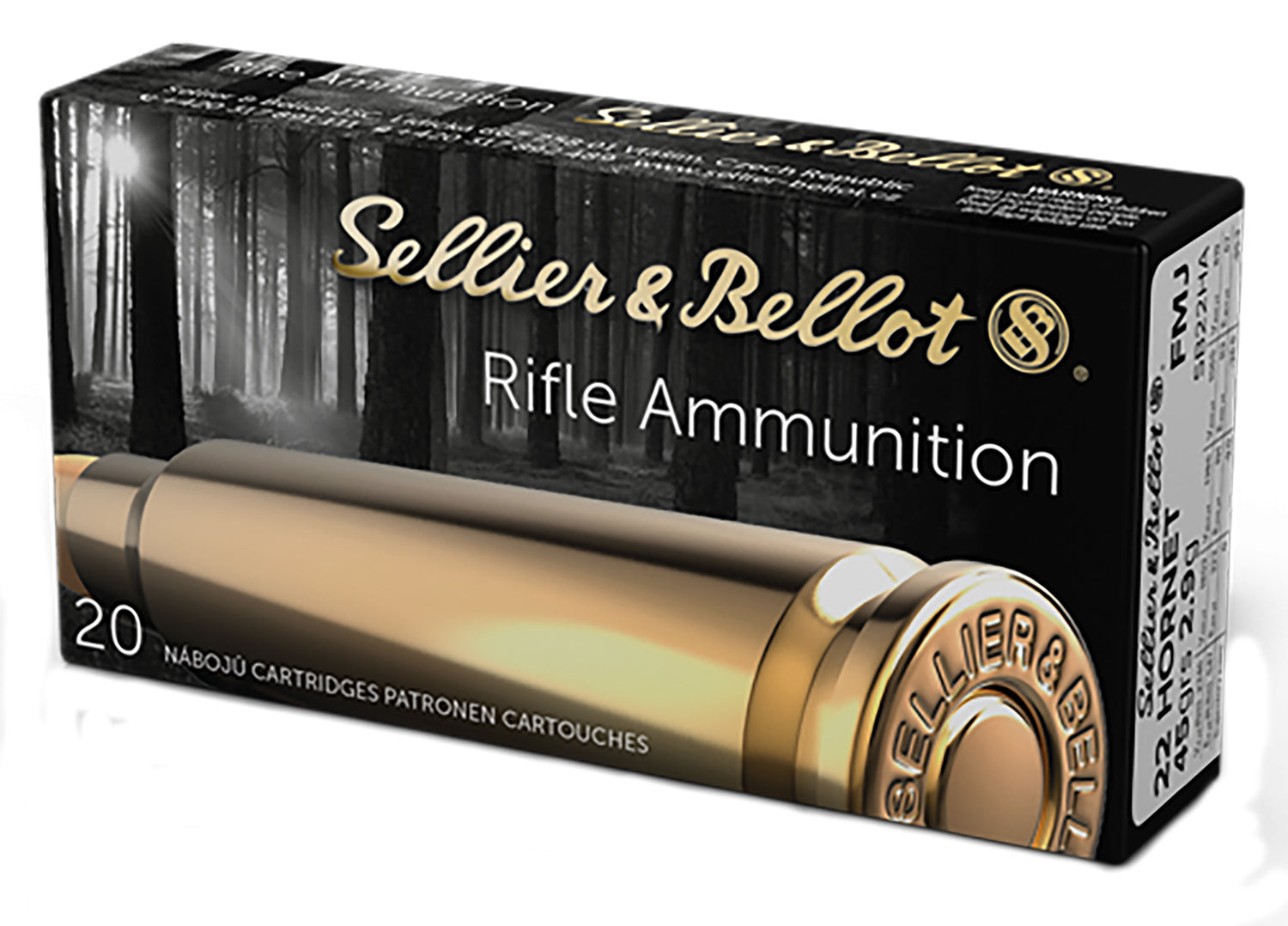 Sellier and Bellot .22 Hornet Rifle 45gr FMJ Ammo