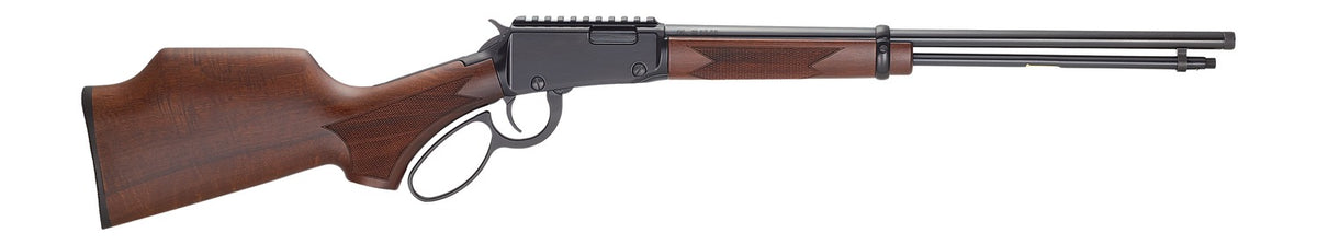 Henry H001PGC22M Bandit 22 WMR 12+1 18.50" Blued Threaded Barrel, Black Aluminum Receiver w/Picatinny Rail, American Walnut Monte Carlo Stock