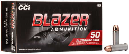 CCI Blazer .38 Special +P Aluminum 158gr TMJ Ammo