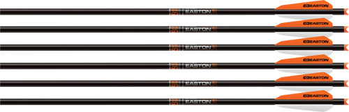 EASTON XBOW BOLT 9MM CARBON 22" W/3" VANES HALF MOON 6-PK 723560300754