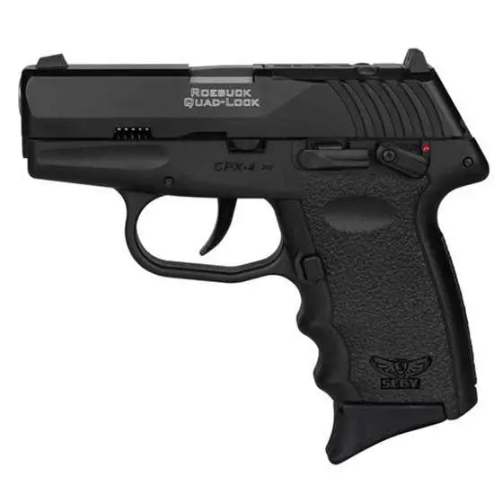 SCCY CPX4CBBKRDR 380 PST BL/BLK GRP D/S SAFETY