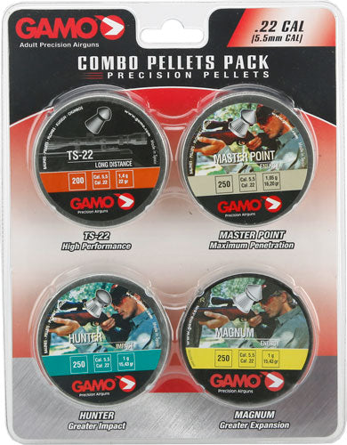 GAMO COMBO ASSORT 22 CAL TS-22 HUNTER MAG & MP PELLET