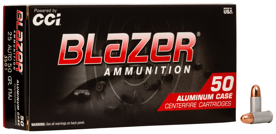Blazer .25 ACP Aluminum 50gr TMC Ammo