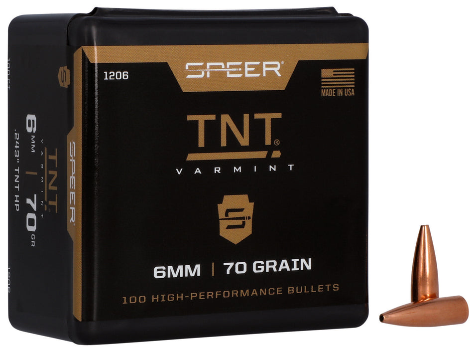 Speer 1206 TNT 6mm 70gr Jacketed Hollow Point 100 Per Box/5 Case