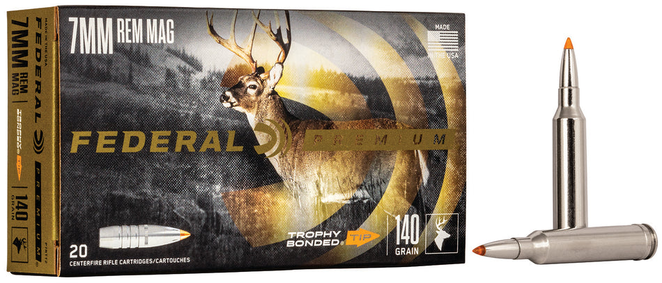 Federal 7mm Remington Mag 140gr Trophy Bonded Tip Ammo