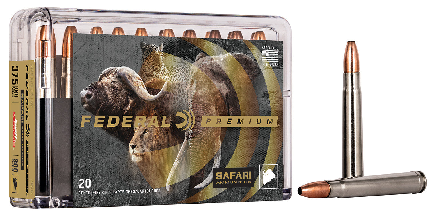 Federal .375 H&H Mag Premium Safari Cape-Shok 300gr JSP Ammo