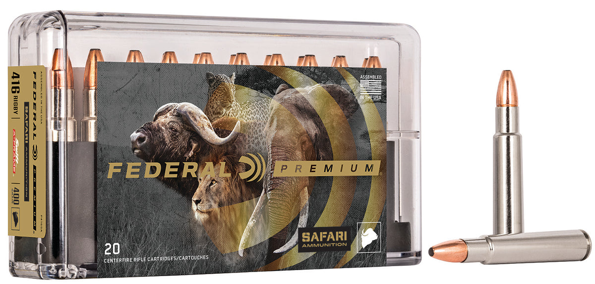 Federal .416 Rigby Premium Safari Cape-Shok 400gr JSP Ammo