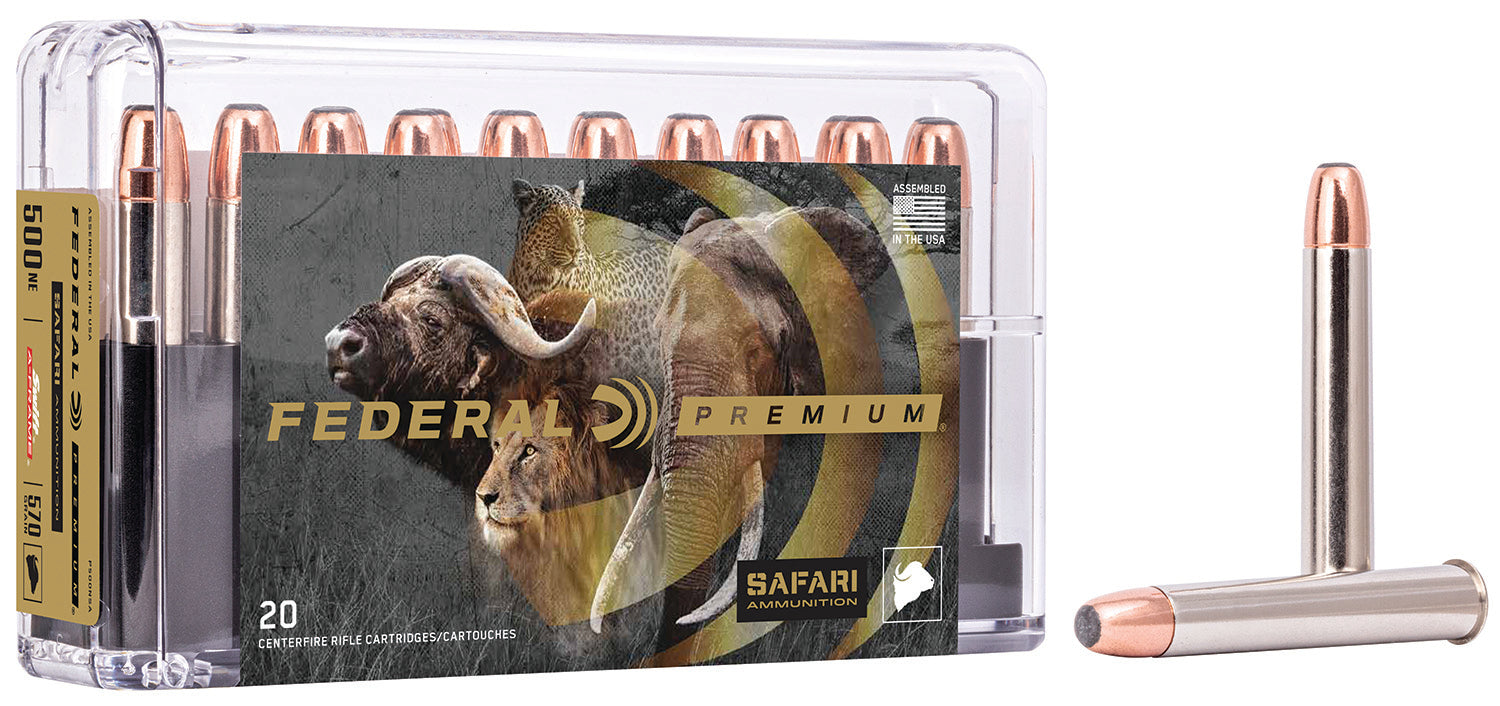 Federal .500 Nitro Express Premium Safari Cape-Shok 570gr JSP Ammo