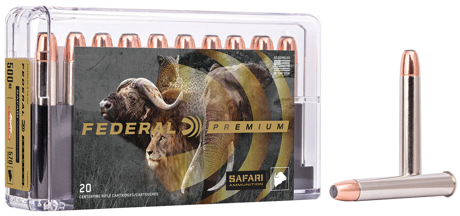 Federal .500 Nitro Express Premium Safari Cape-Shok 570gr JSP Ammo