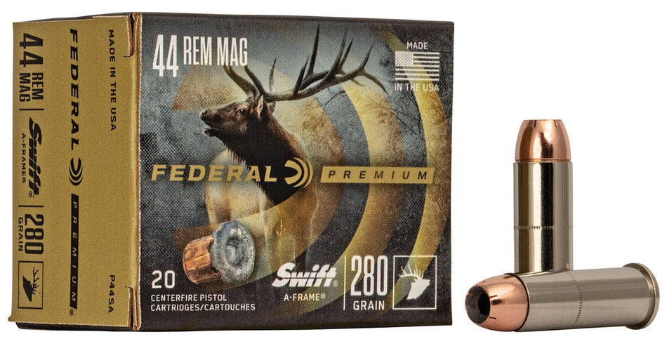 Federal P44SA Premium Swift A Frame 280 Grain .44 Magnum 1170 fps