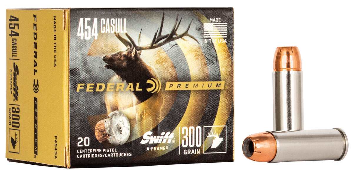 Federal .454 Casull Premium 300gr JSP Ammo