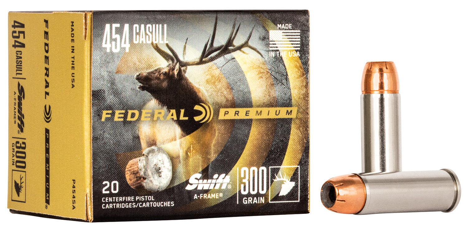 Federal .454 Casull Premium 300gr JSP Ammo